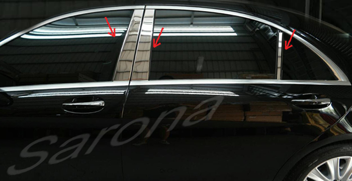 Custom Mercedes S Class  Sedan Chrome Accessories (2007 - 2013) - $290.00 (Part #MB-004-CA)